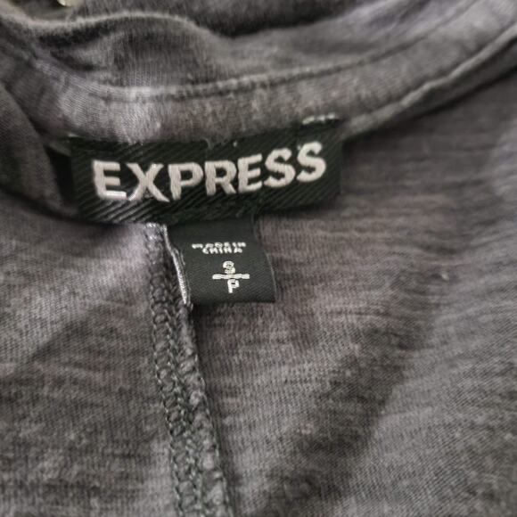 Express NYC Rodeo Tee Gray Black Size Short Sleeve Western Studded Size Small - Picture 8 of 14